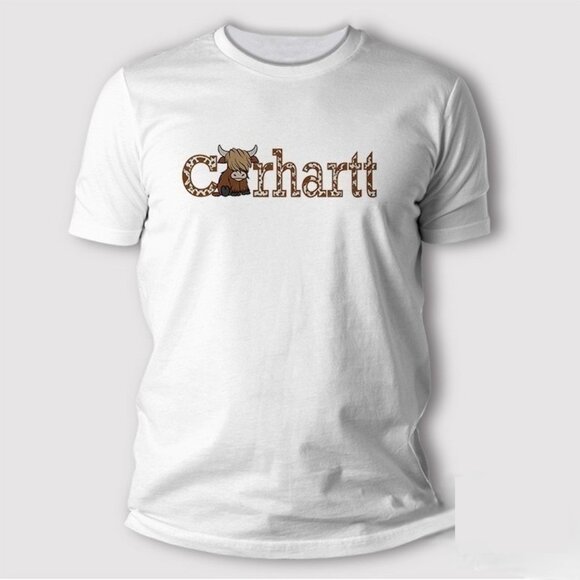 Tops - Carhartt WIP Highland Cow T-Shirt Carhartt Graphic Workwear Streetwear Tee 141